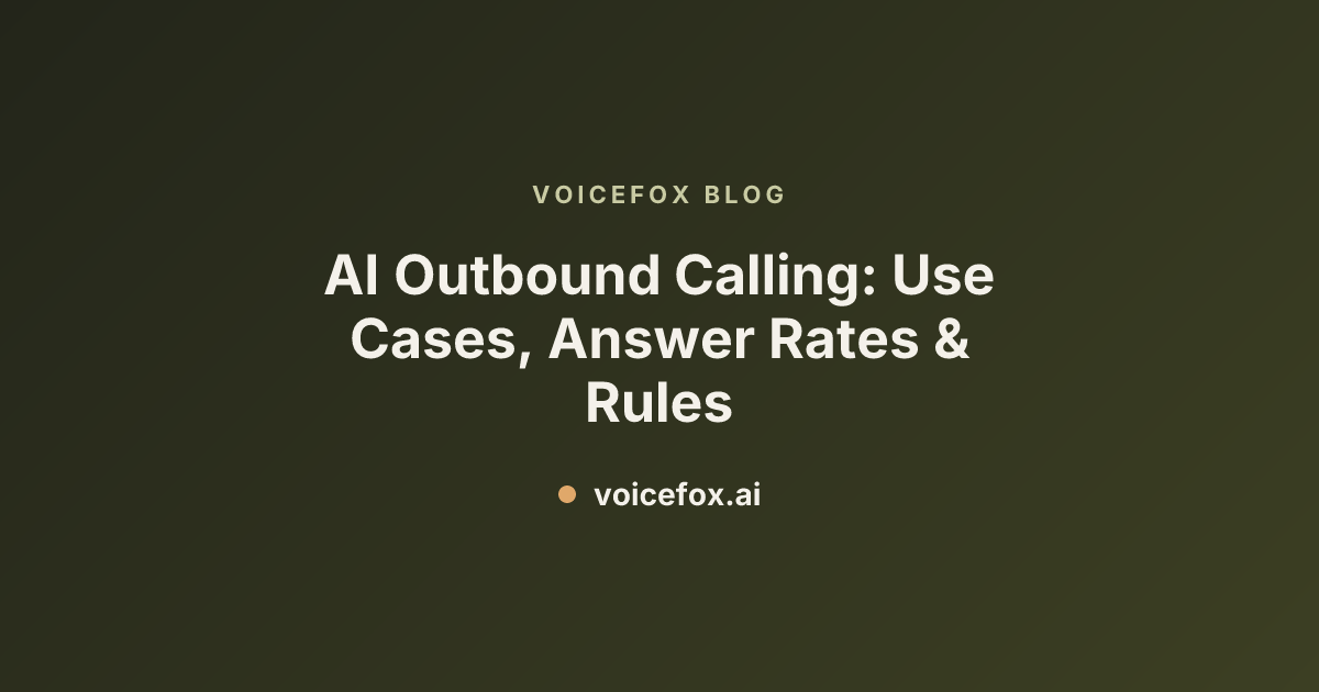 AI Outbound Calling: Use Cases, Answer Rates & Rules
